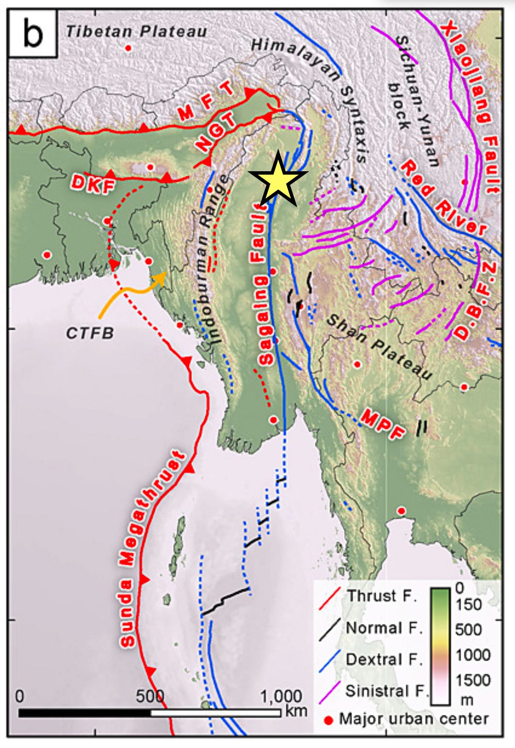 Largest earthquake myanmar