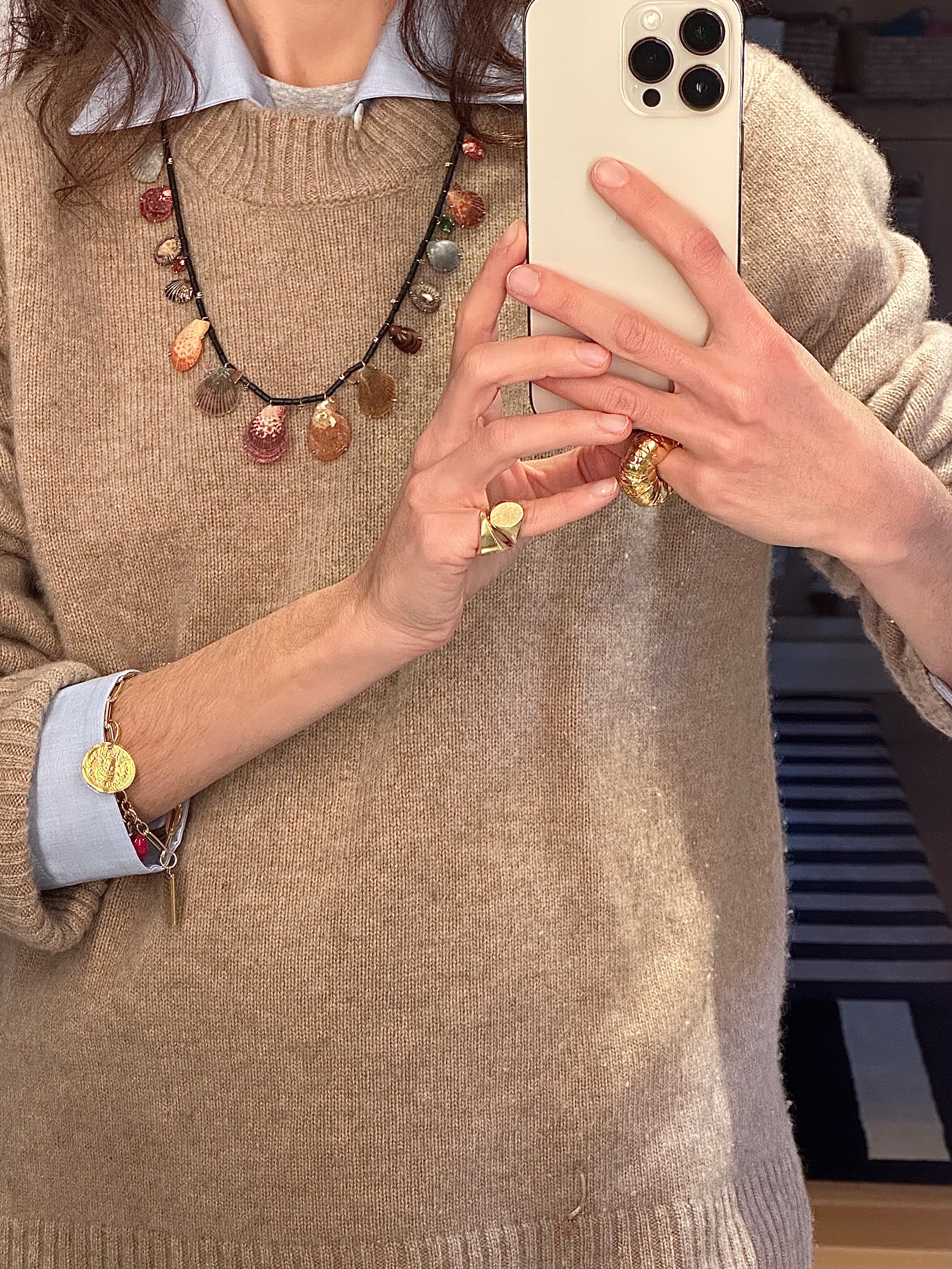 Necklace with sweater online