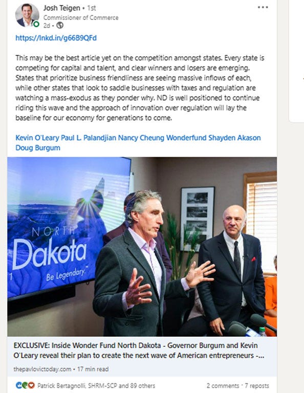 Kevin O'Leary Uses ND Legacy Fund Deal to Promote and Possibly Profit