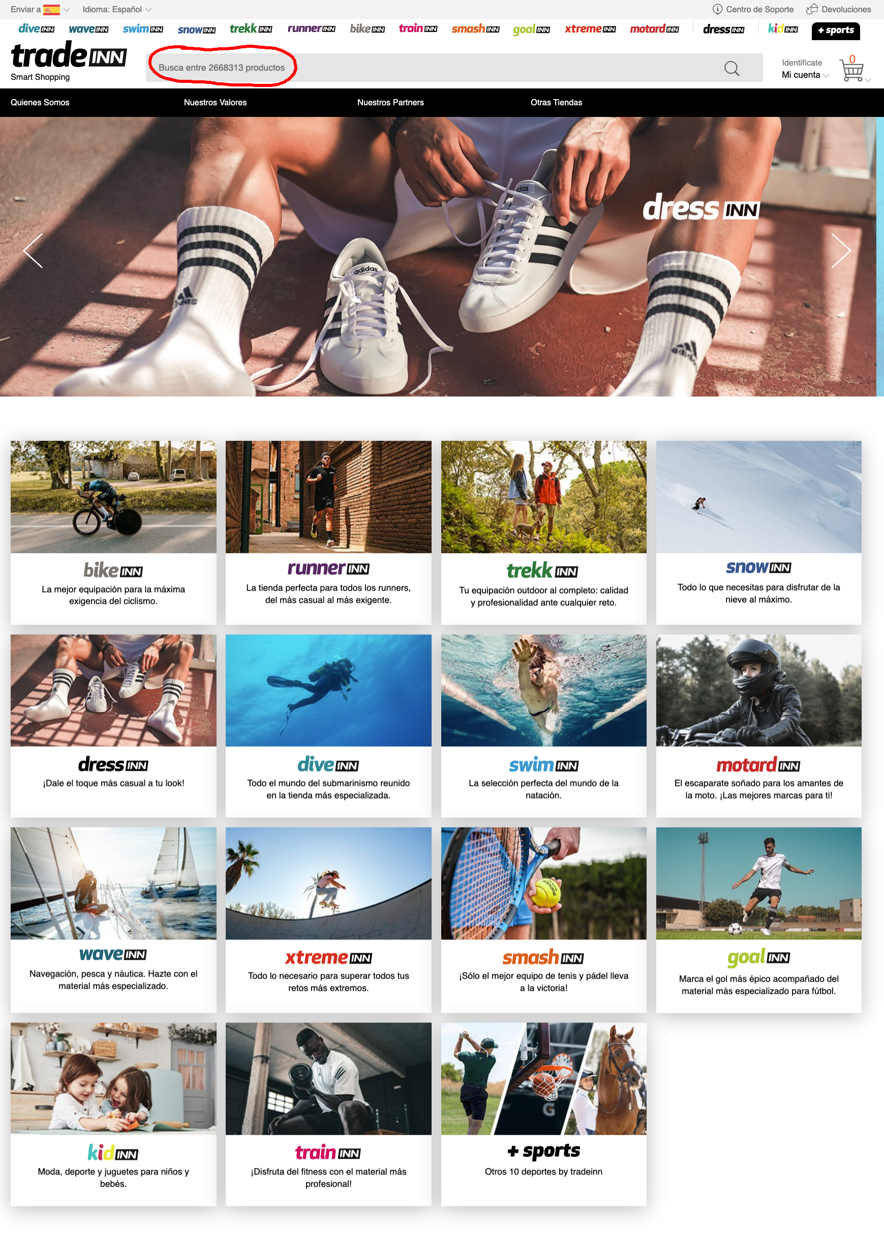 Pagina principal de adidas 2025