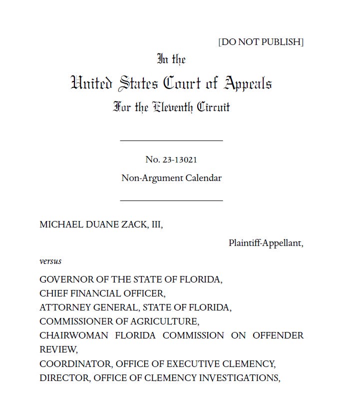 BREAKING 11th Circuit denies Zack s appeal