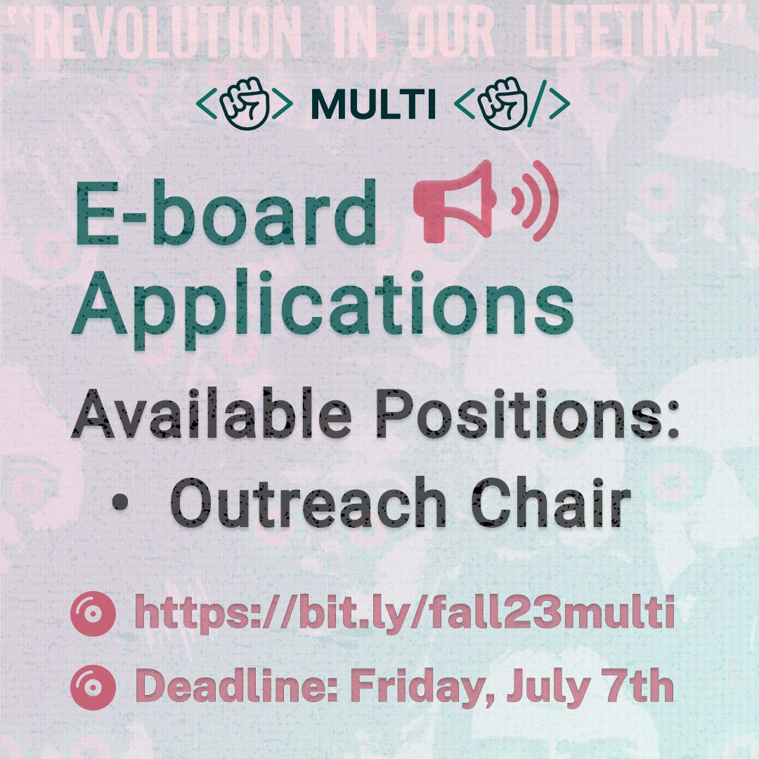 Design for MULTI's Eboard Applications Fall '23