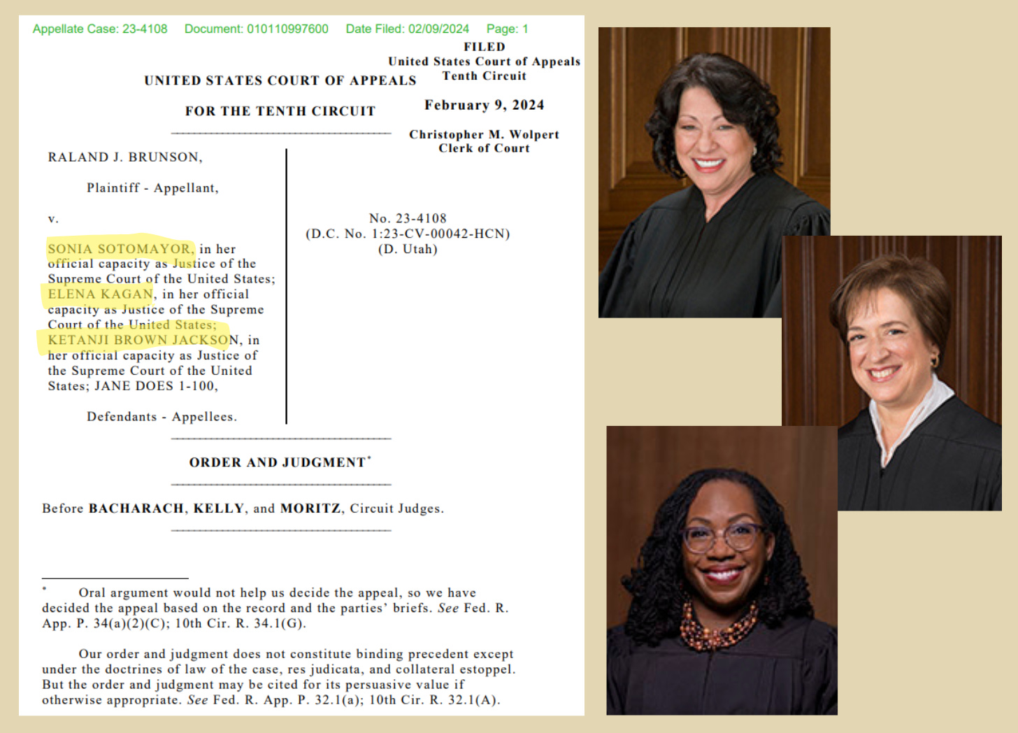 Brunson vs Sotomayor Et Al by TFP THE FRUITED PLAIN