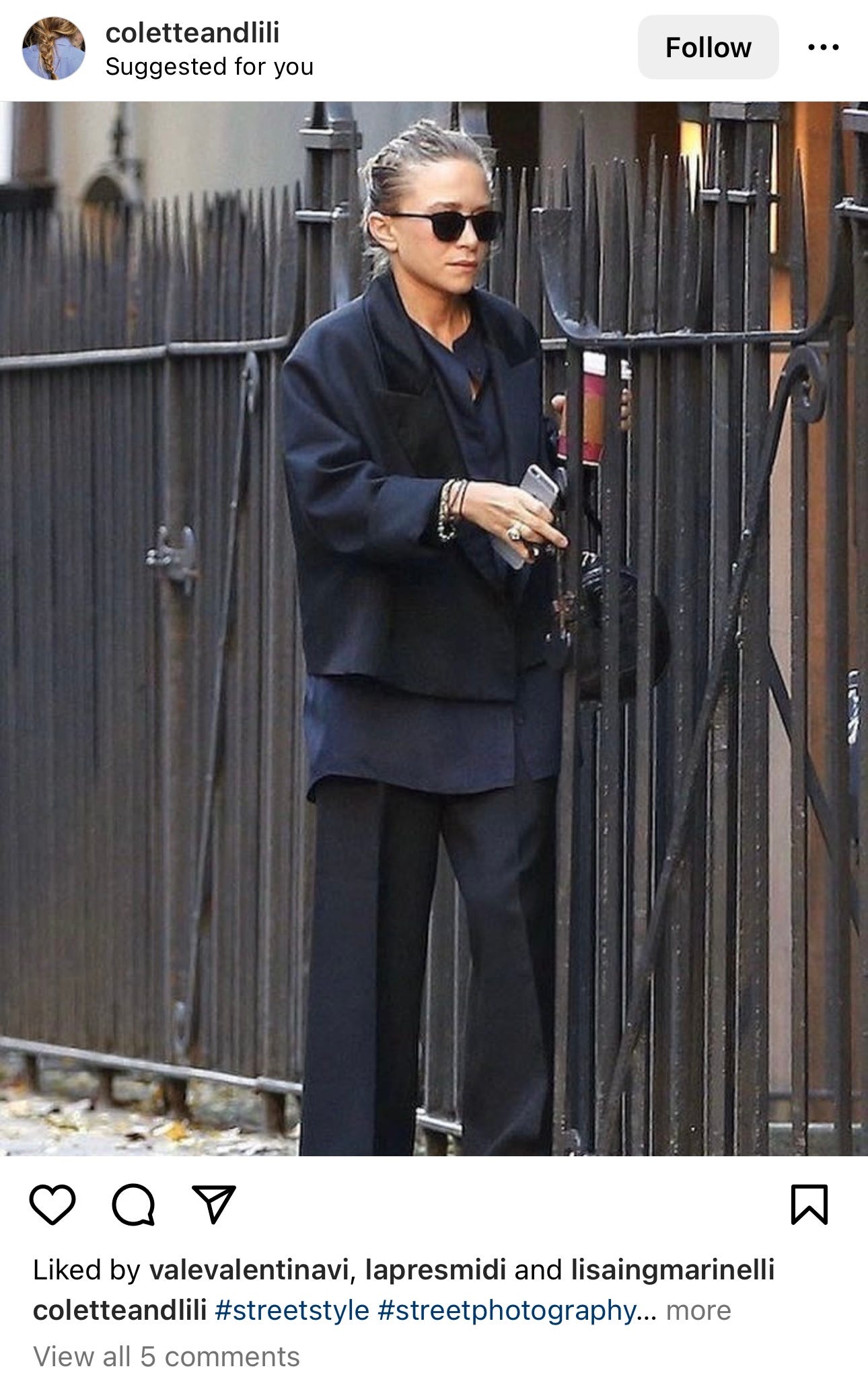 Blue pants with black jacket best sale