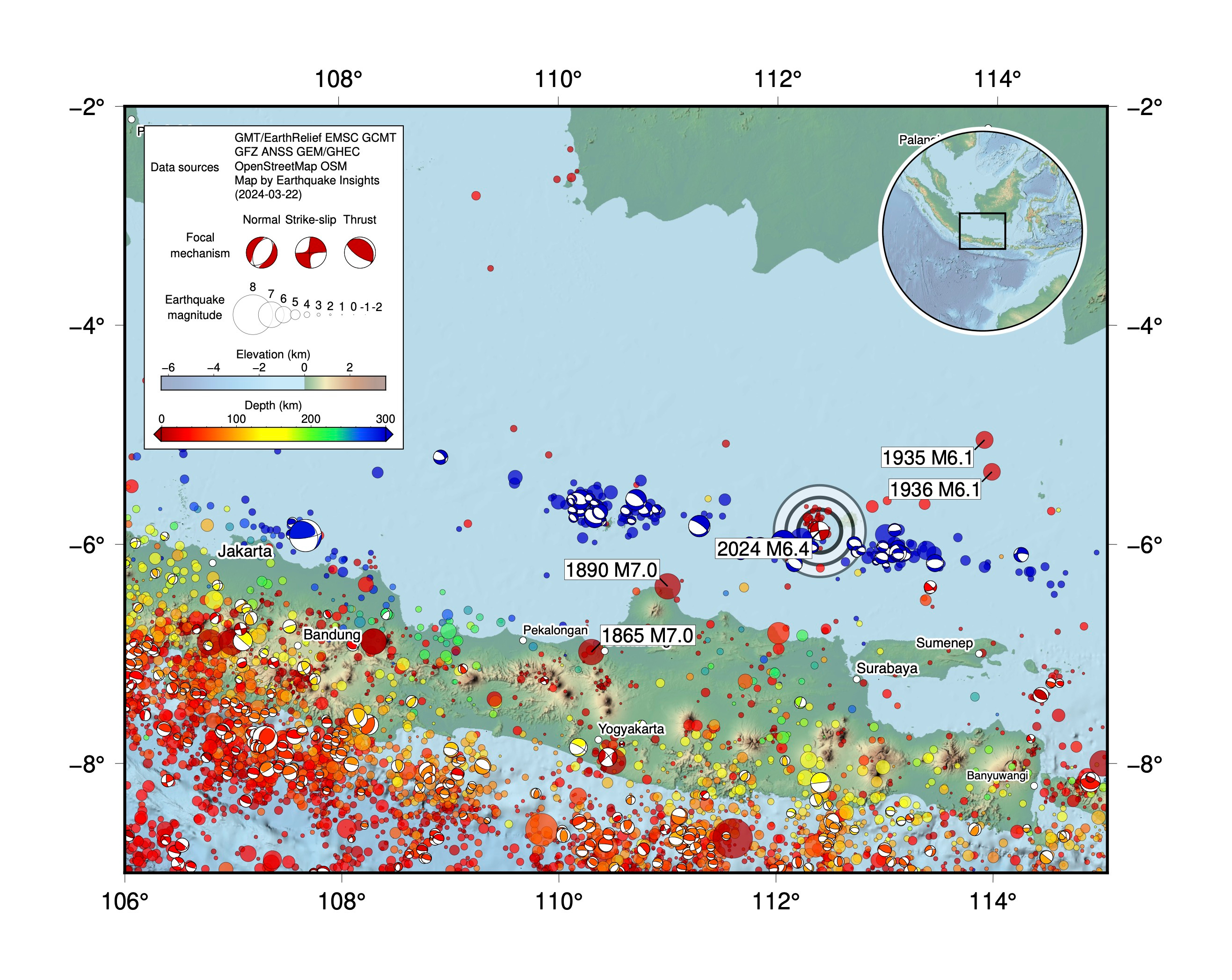 Magnitude 6.4 earthquake rocks Java, Indonesia
