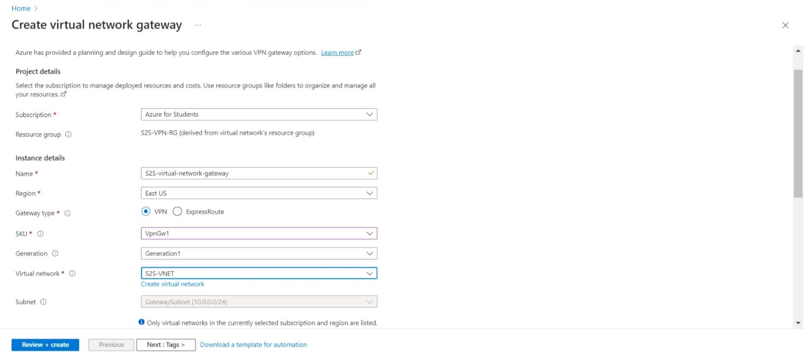 Azure-Site-to-Site VPN Connection : A Step-by-Step Guide