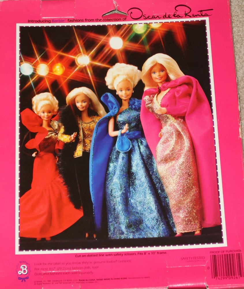 Oscar de la renta barbie hotsell fashions