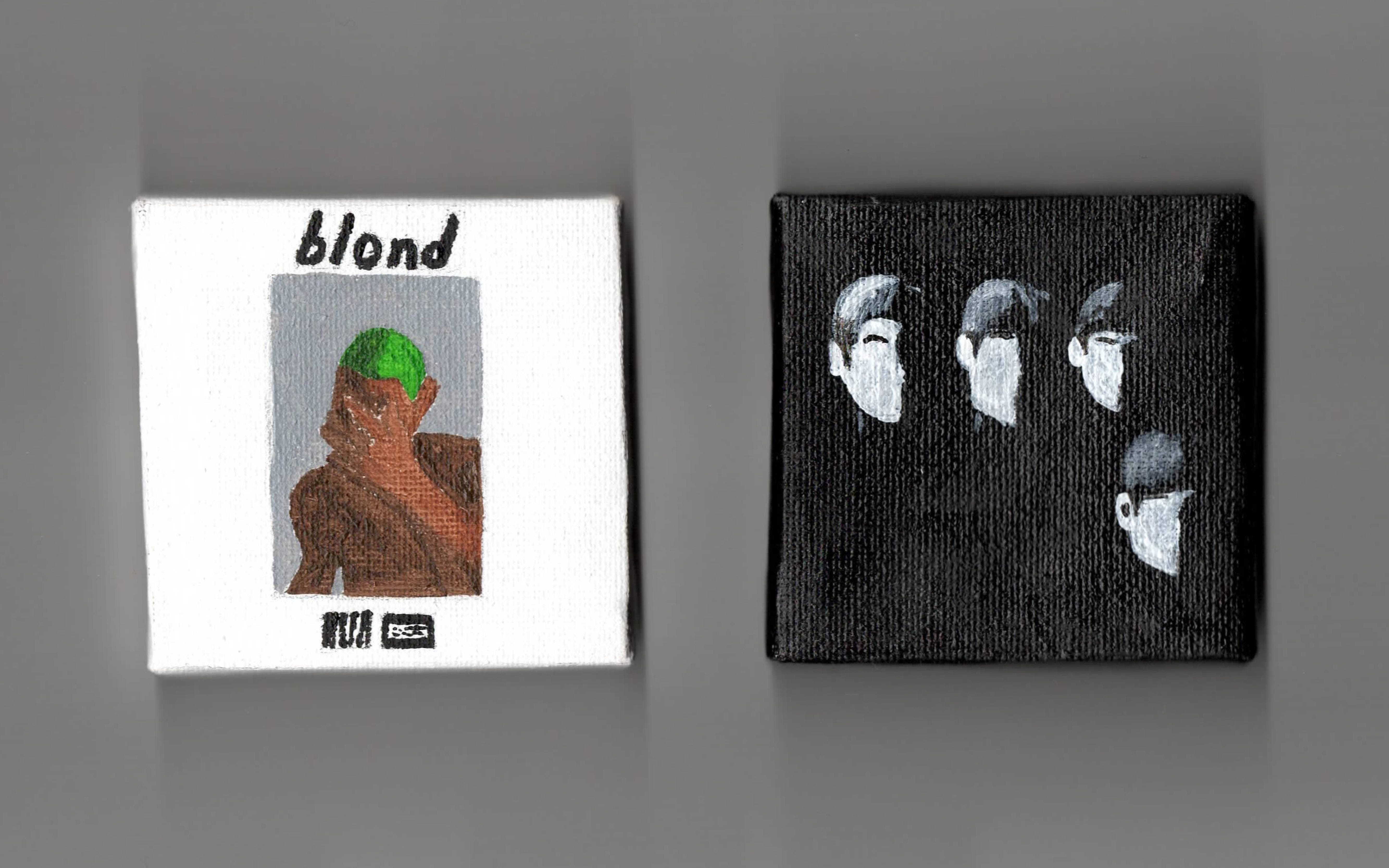 Painting Tiny Album Covers - by Sam Thomas - GLASSES