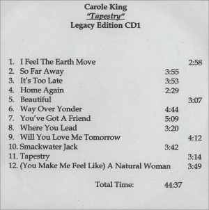 Songs on tapestry by carole king clearance