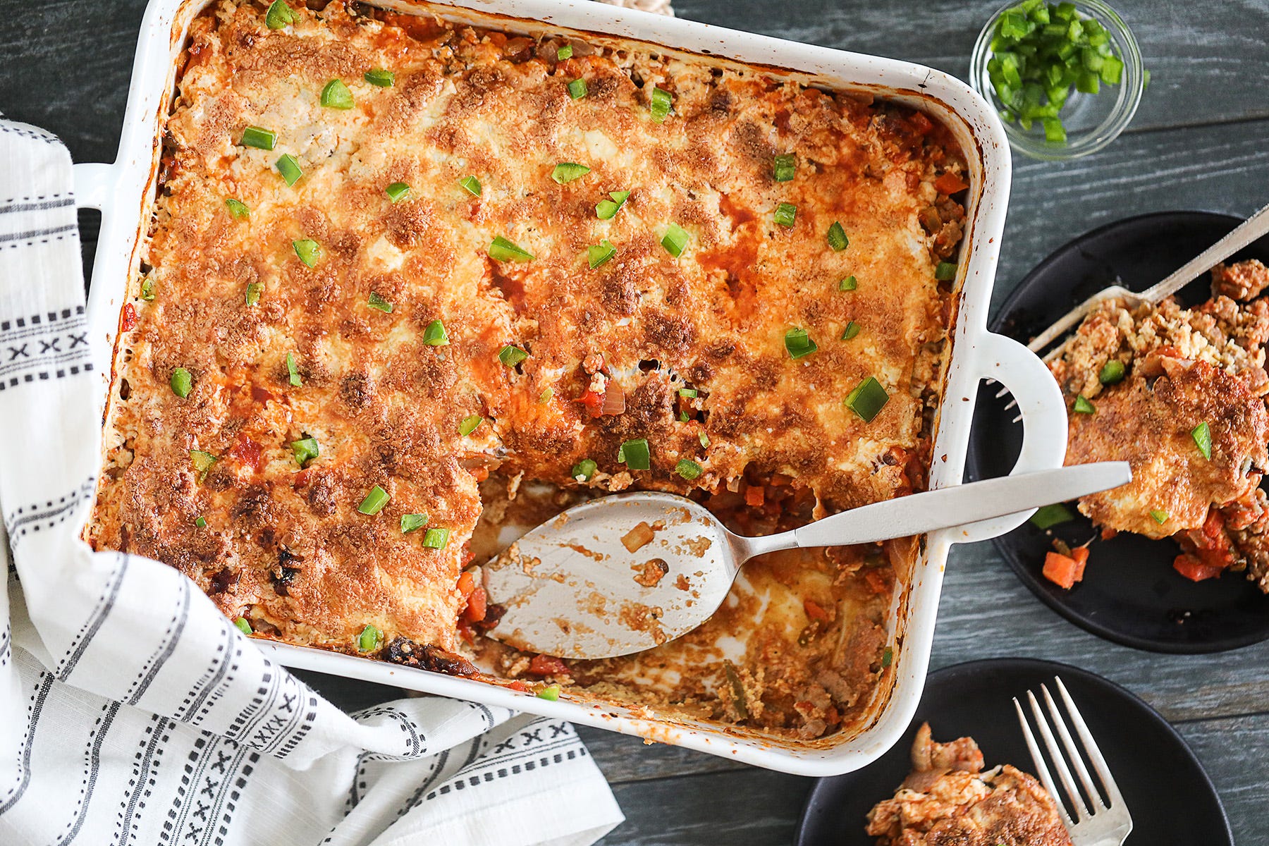 Italian Sausage Cauliflower Bake