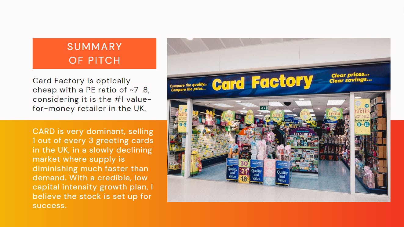 Card on sale factory stock