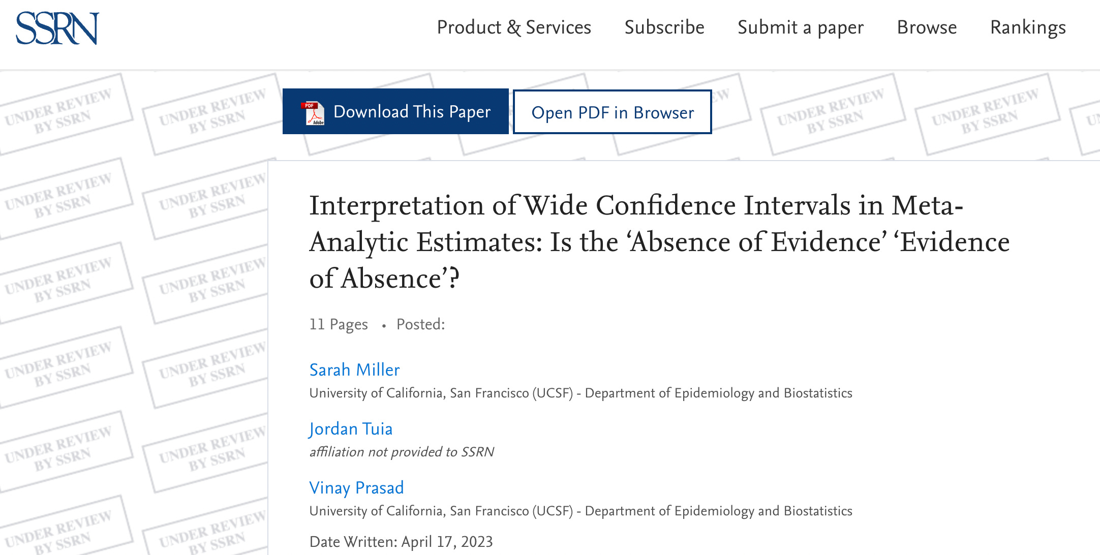 How does Cochrane normally handle wide confidence intervals?
