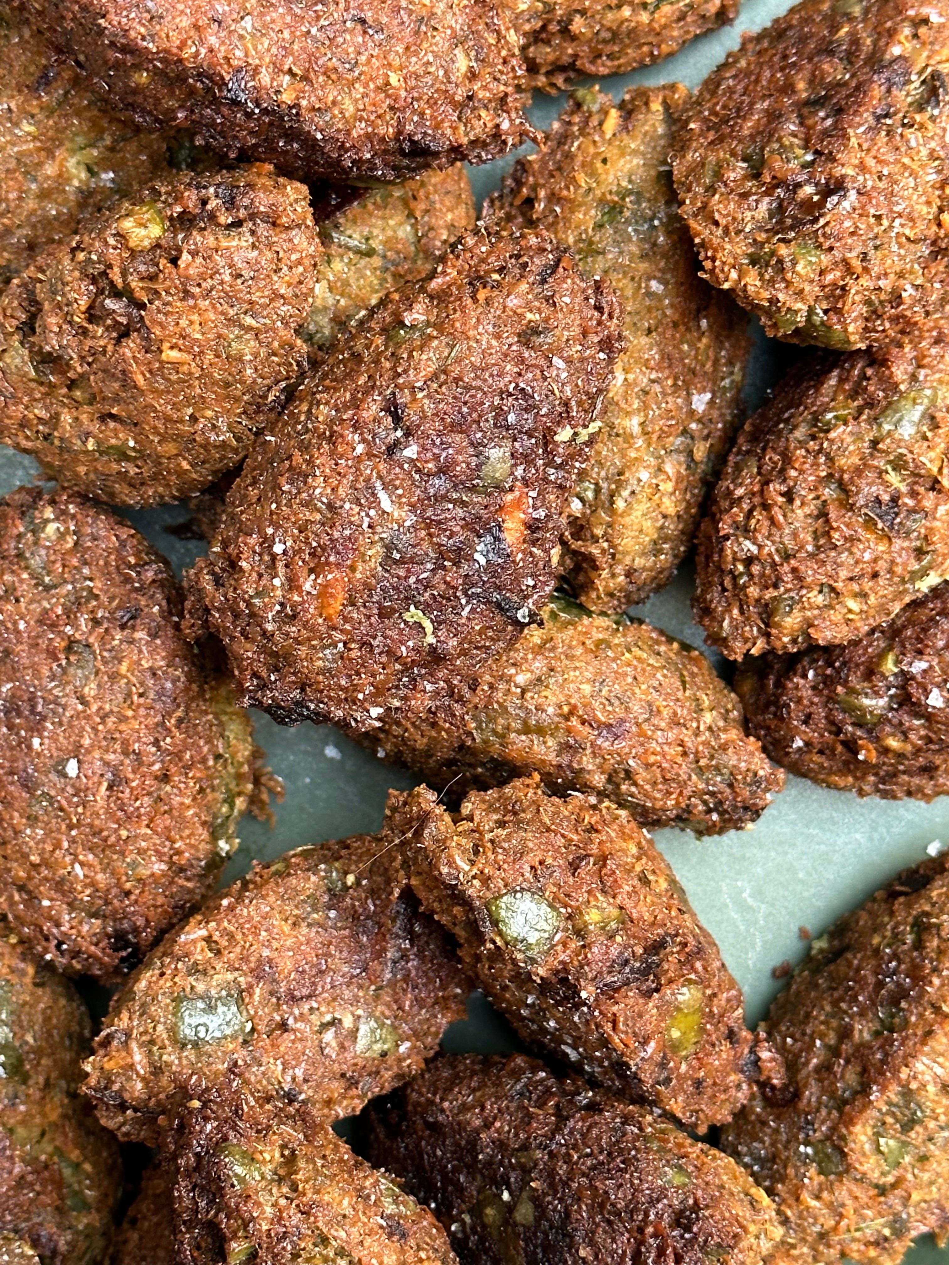 Olive & Bean Fritters with Dilly Dip by Sohla ElWaylly