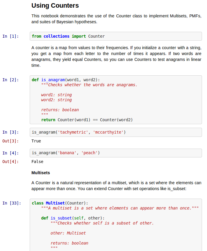 Implementing PMFs in Python - by Allen Downey