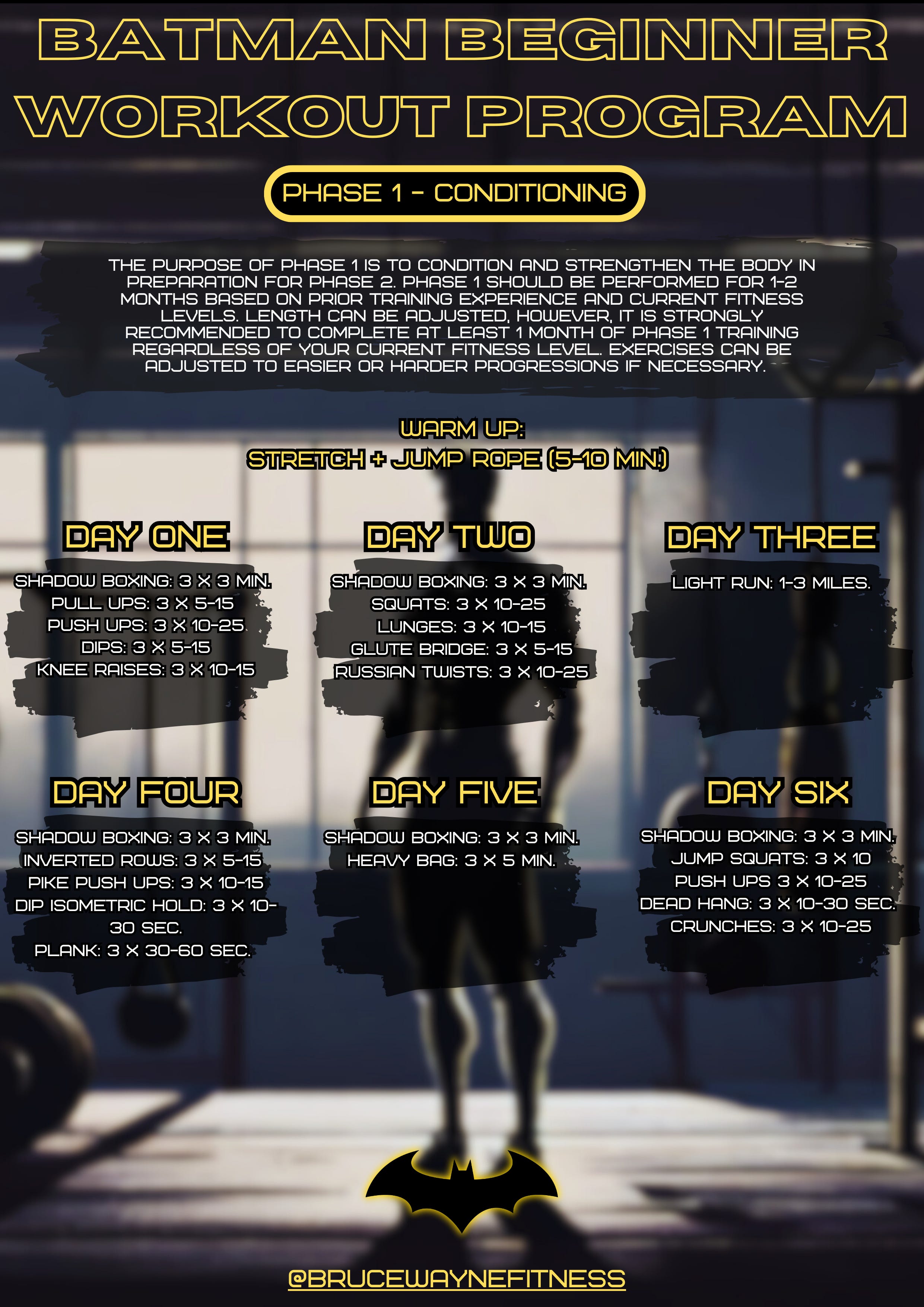 Batman workout on sale 30 days