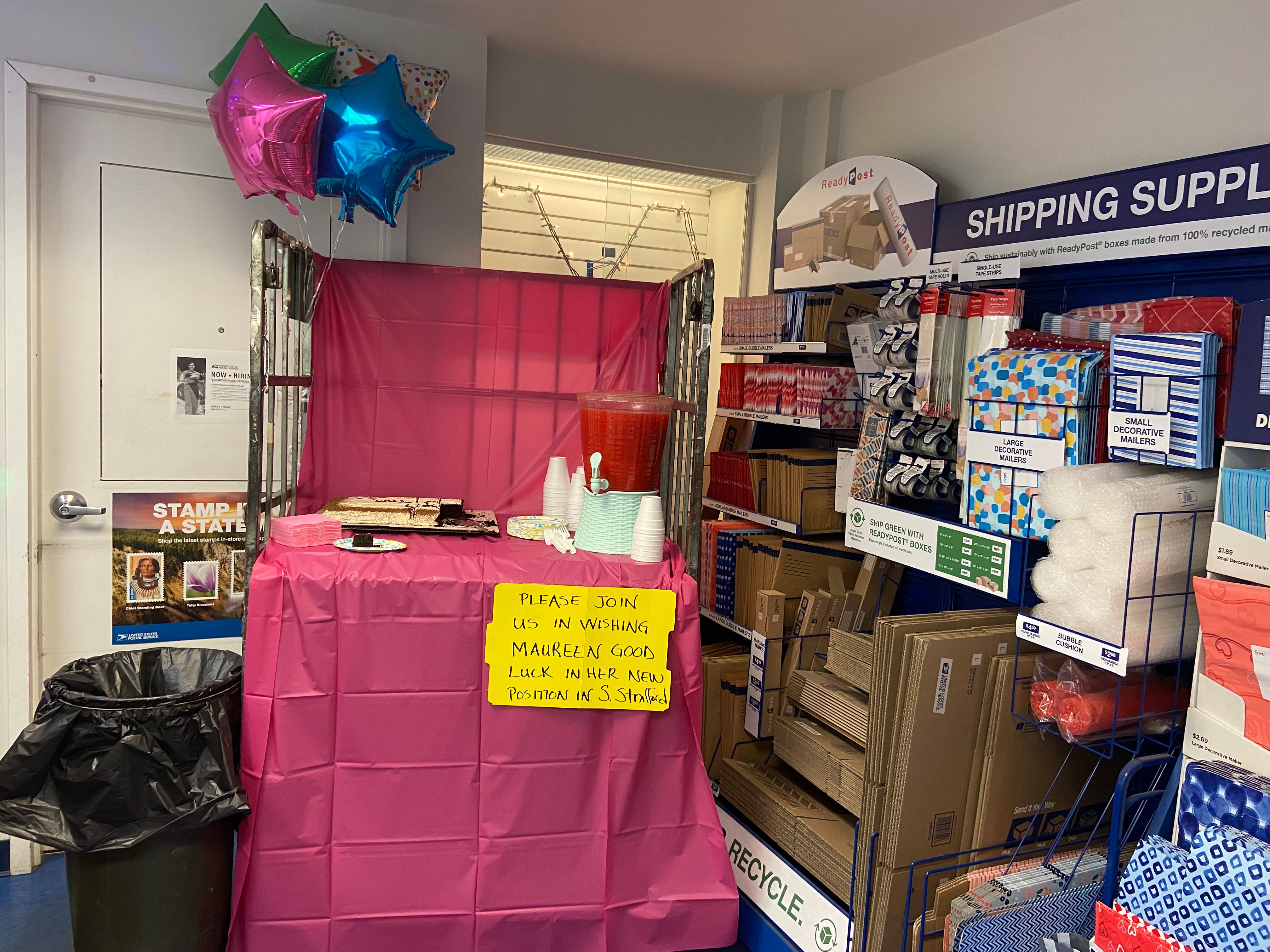 Norwich Post Office clerk Maureen Chase is promoted to Postmaster of