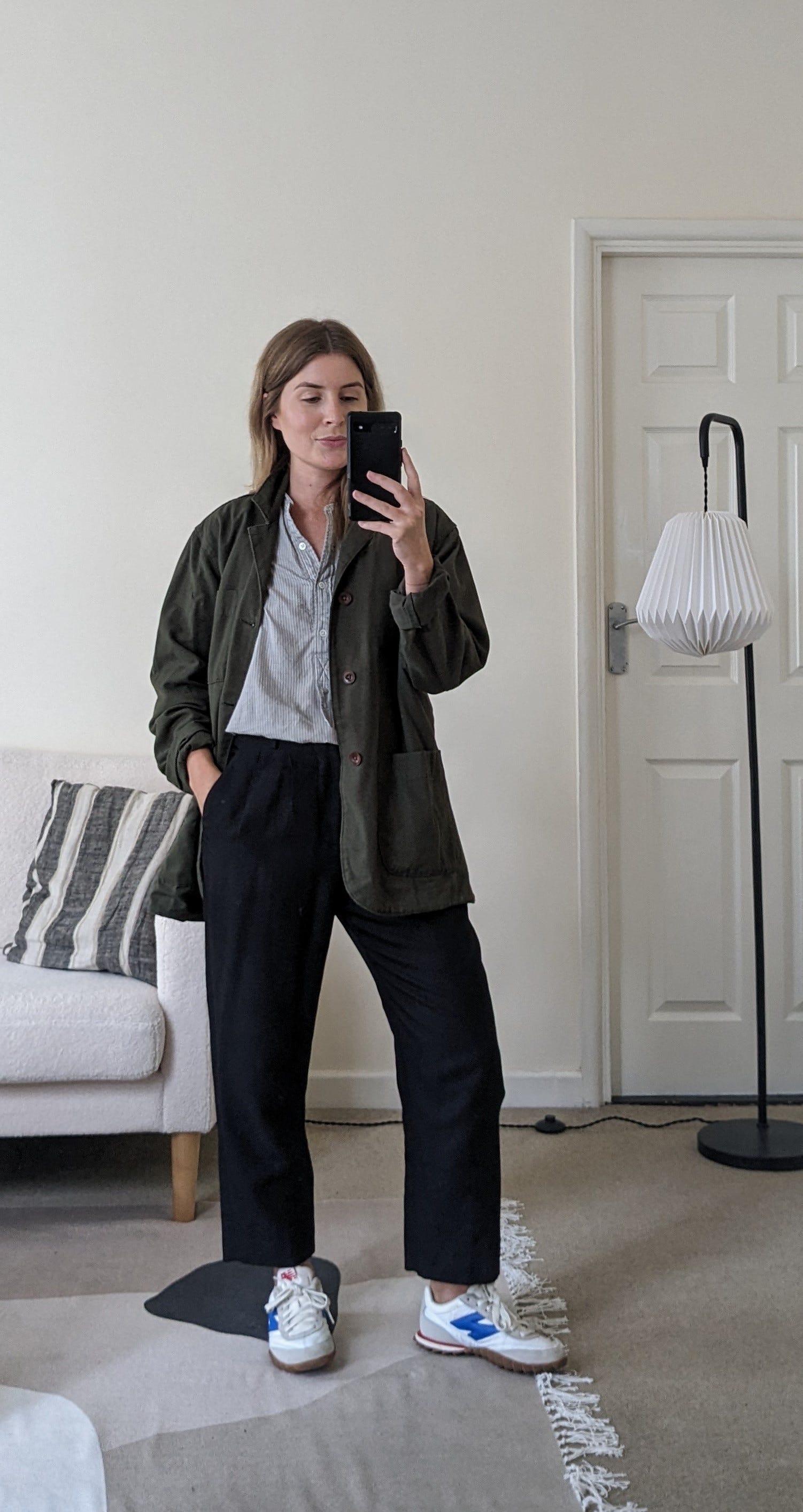 Trousers and trainers look best sale