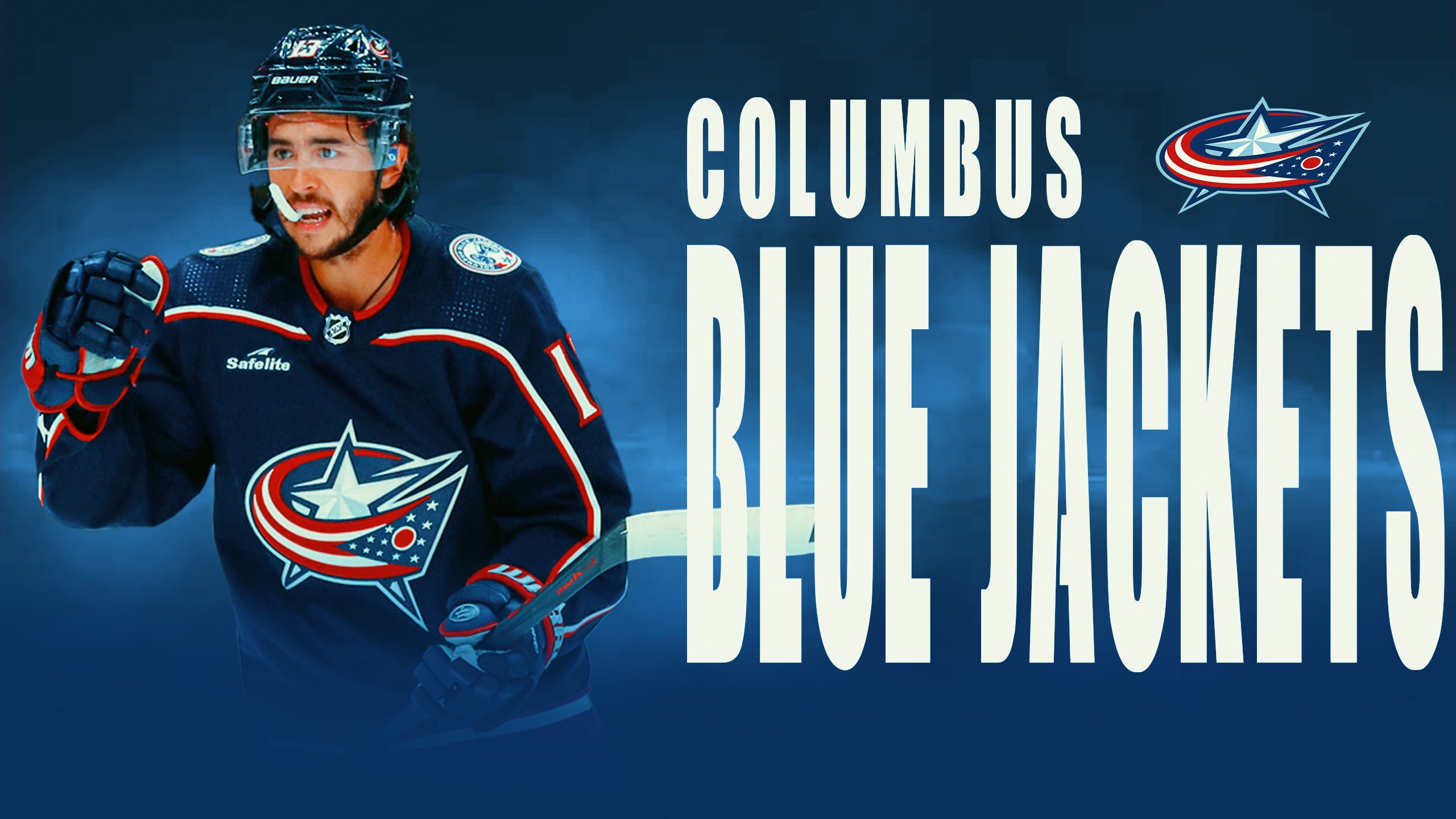 Blue jackets green jersey top