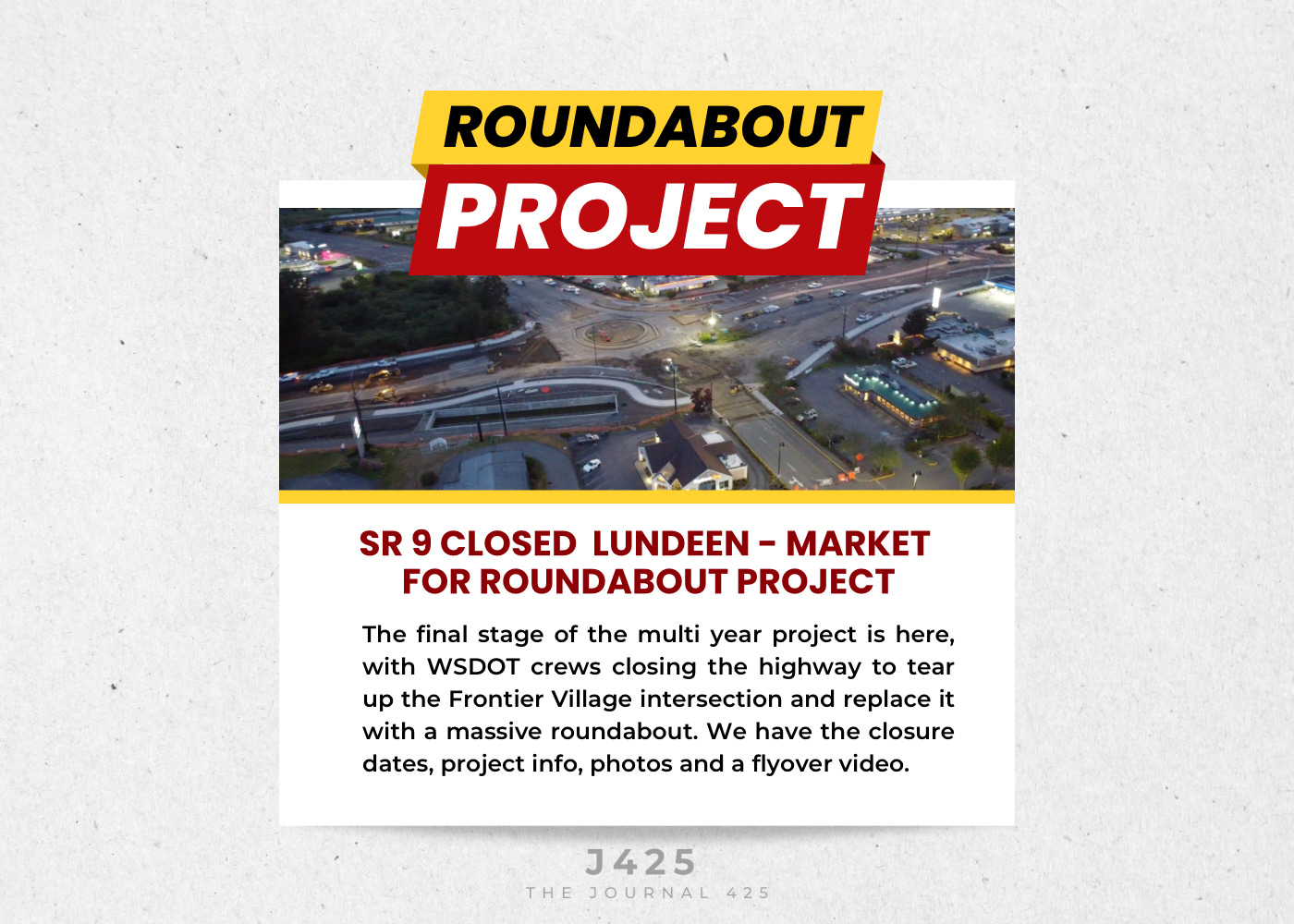 Another SR 9 Closure Massive New Roundabout Built at Frontier Village