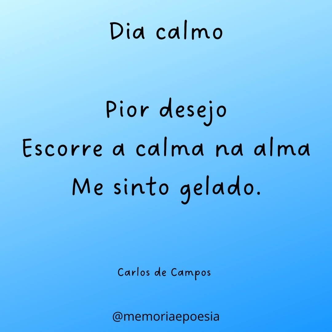 Dia calmo - by Carlos de Campos - Mensagem Com Poesia