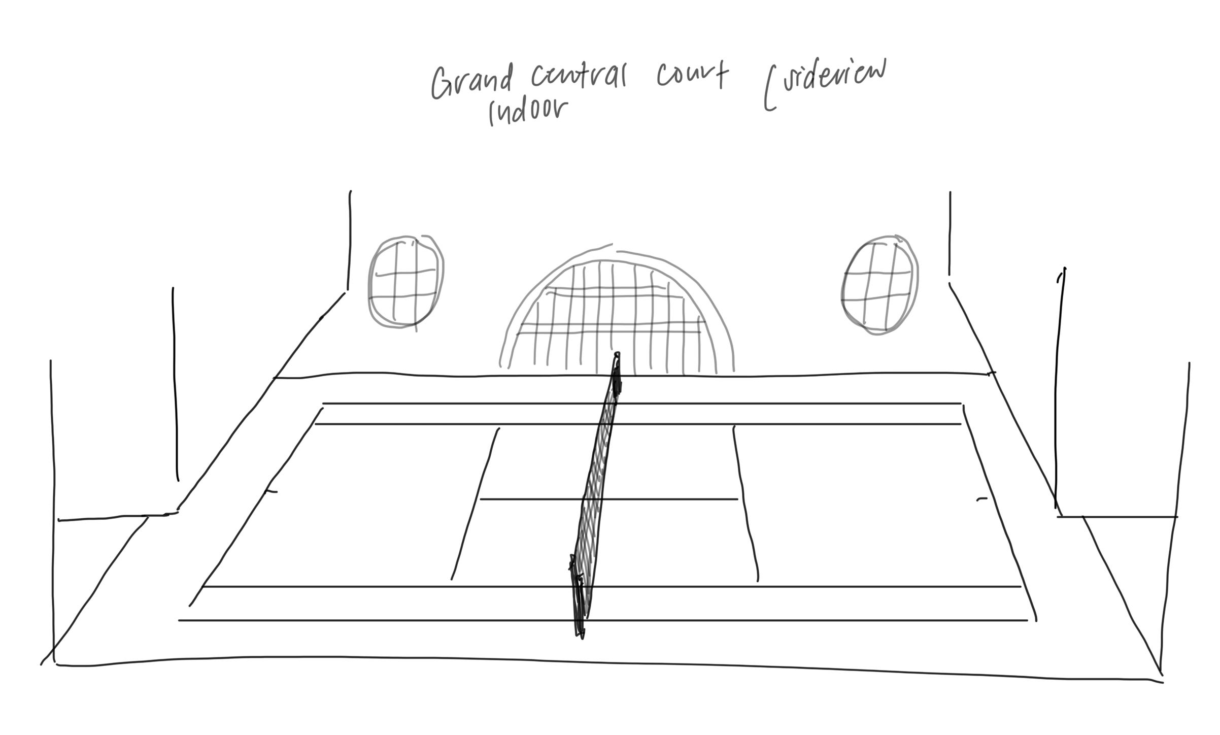 on the grand central tennis court by Carol Lei