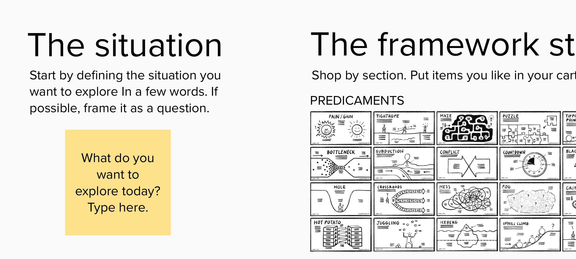 Visual frameworks demo call - by Dave Gray