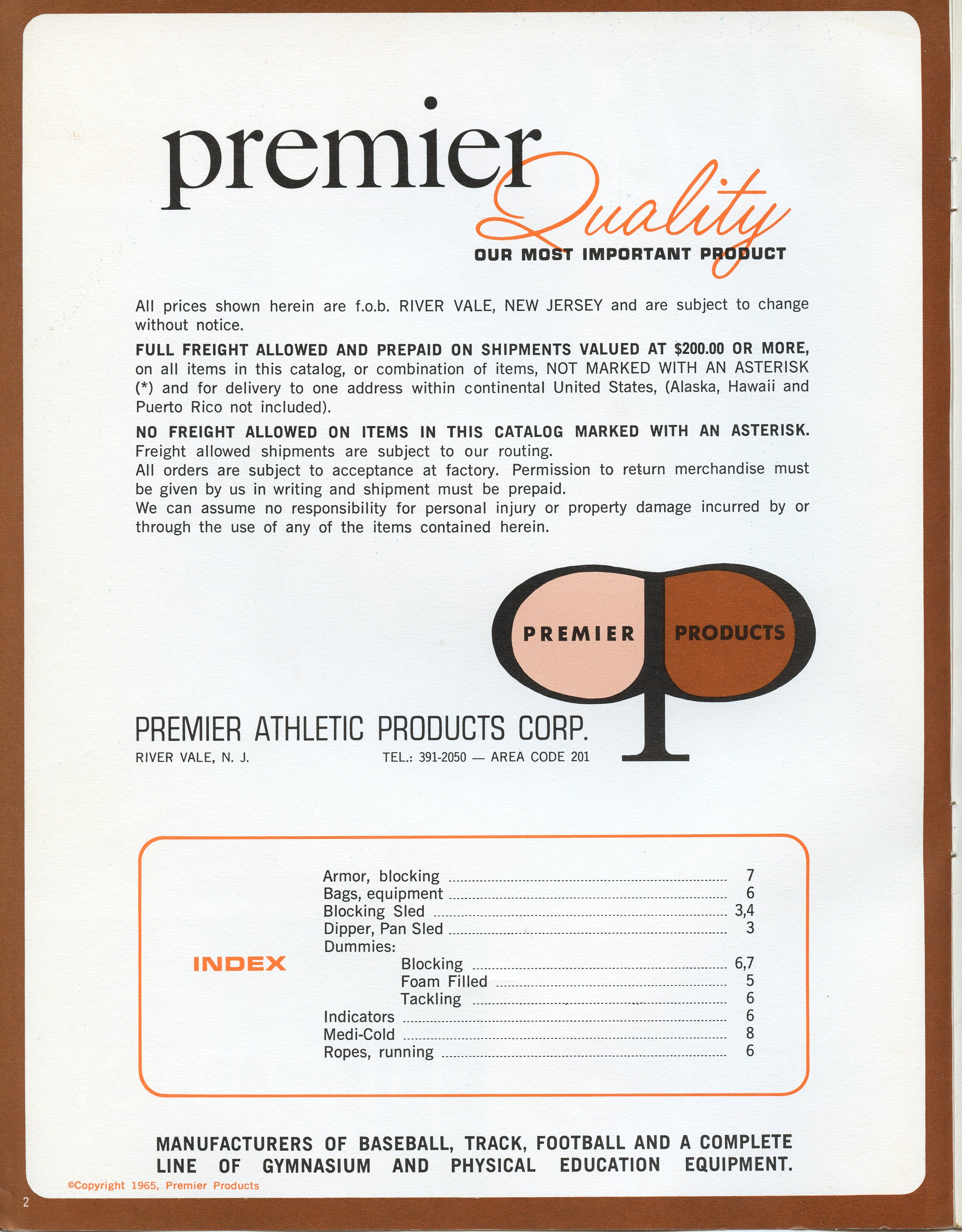 Today's Tidbit... 1966 Football Practice Equipment Catalog
