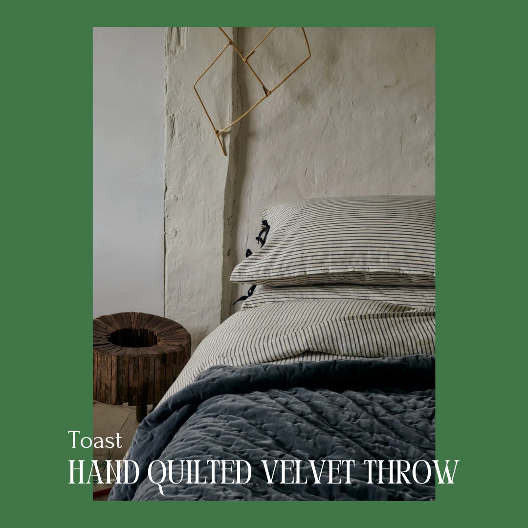 Toast quilted velvet throw clearance