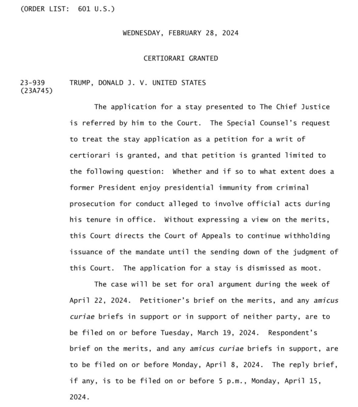 Certiorari unless sale