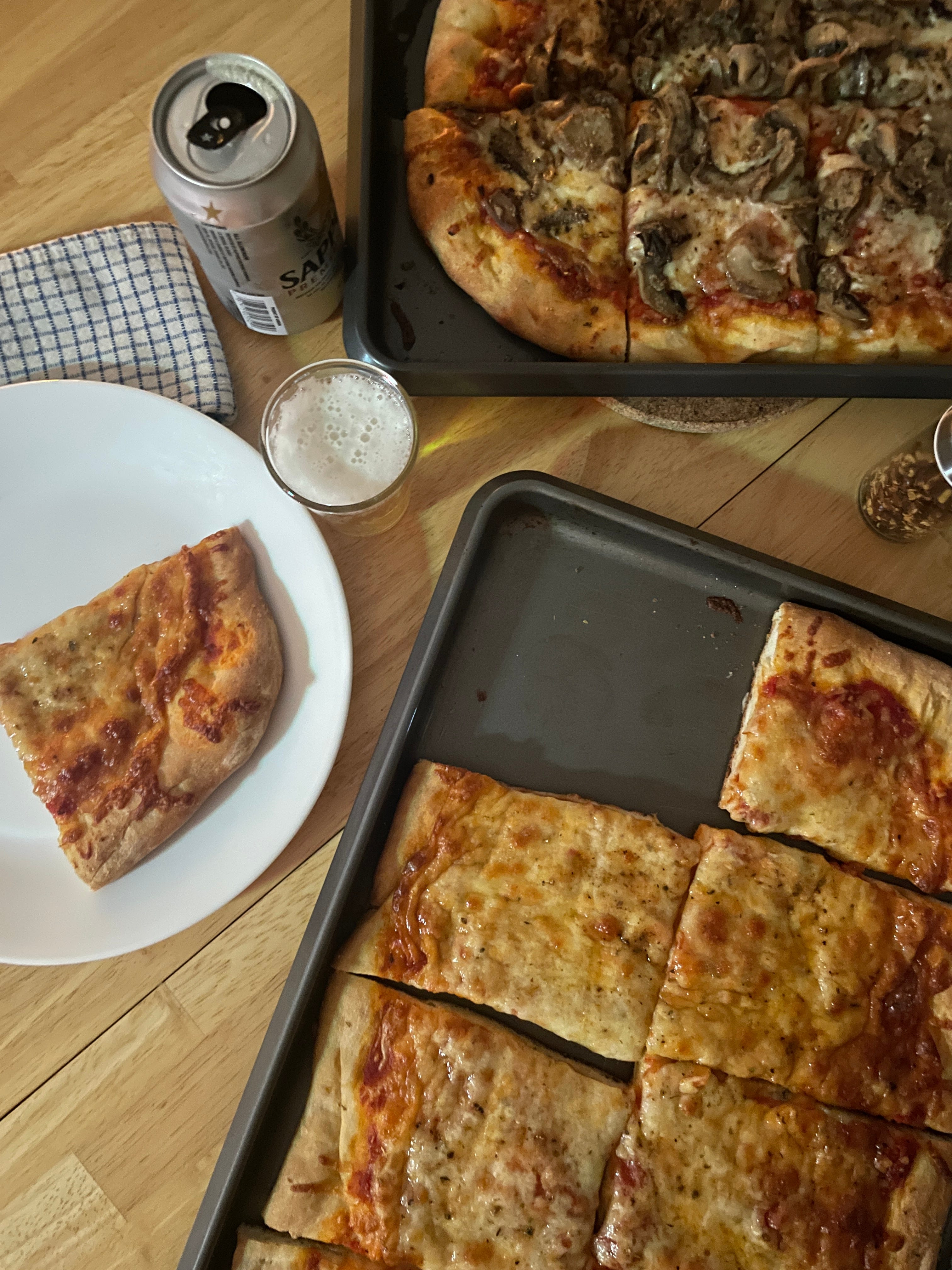 Pizza on cookie sheet sale