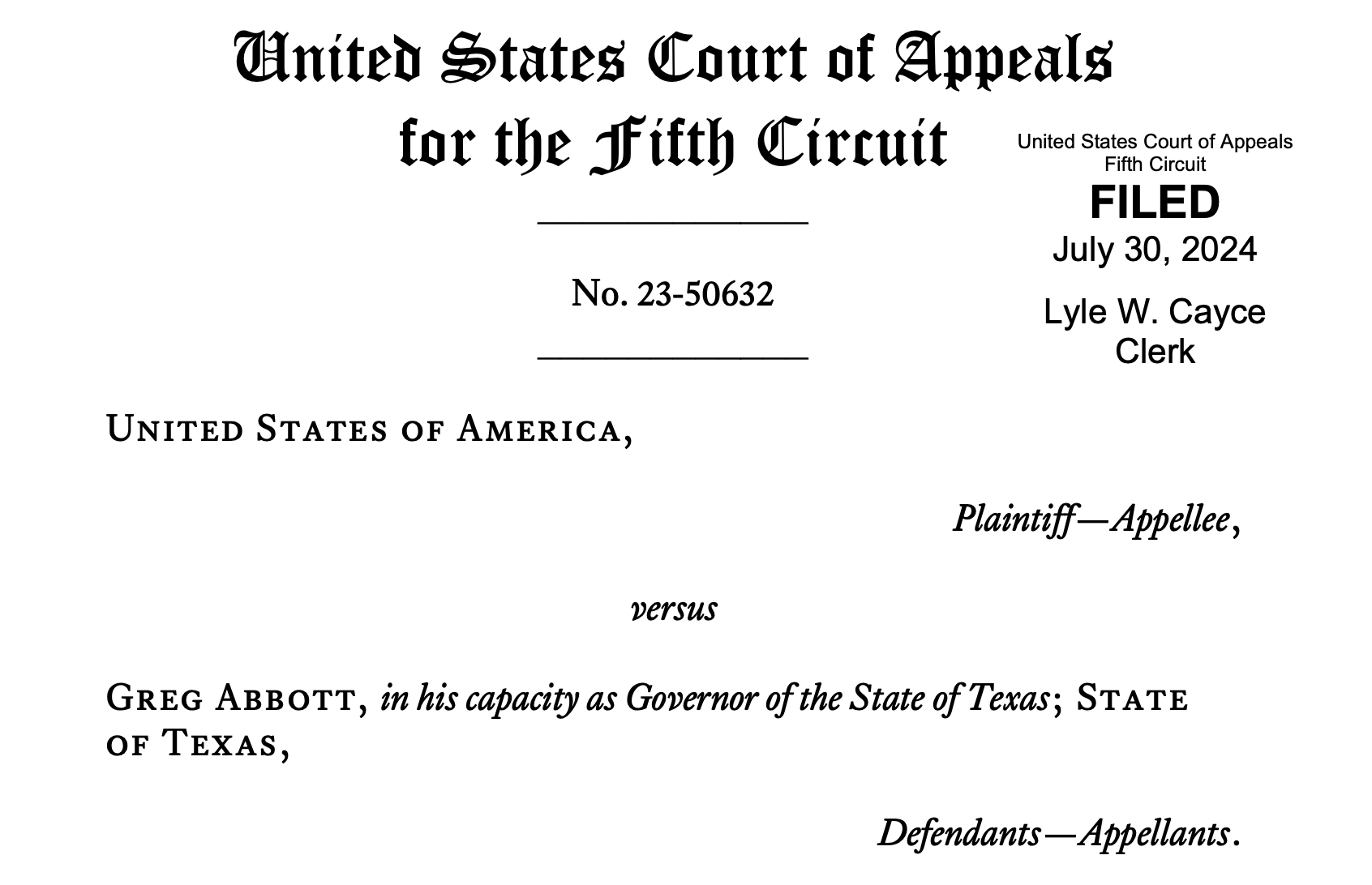5th circuit court of appeals decisions clearance