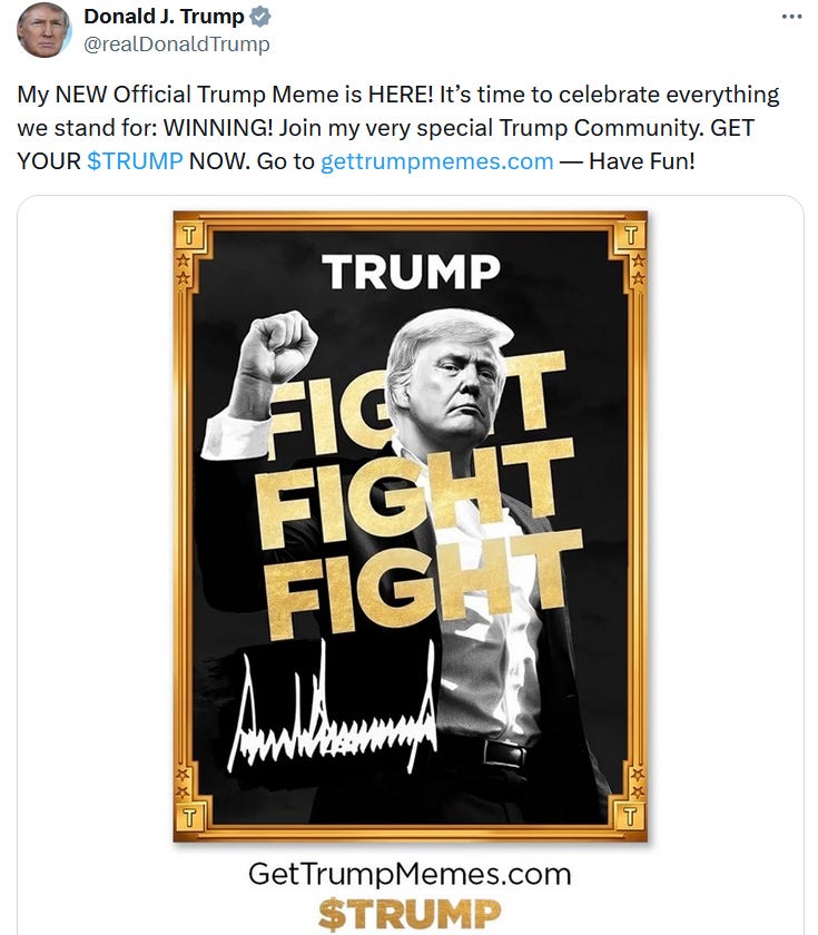 President Pump and Trump, and a Very Presidential Rug Pull