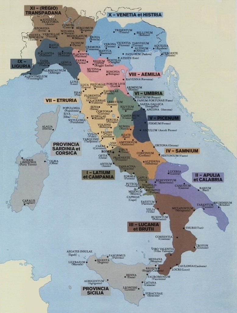 Etimologia delle regioni italiane