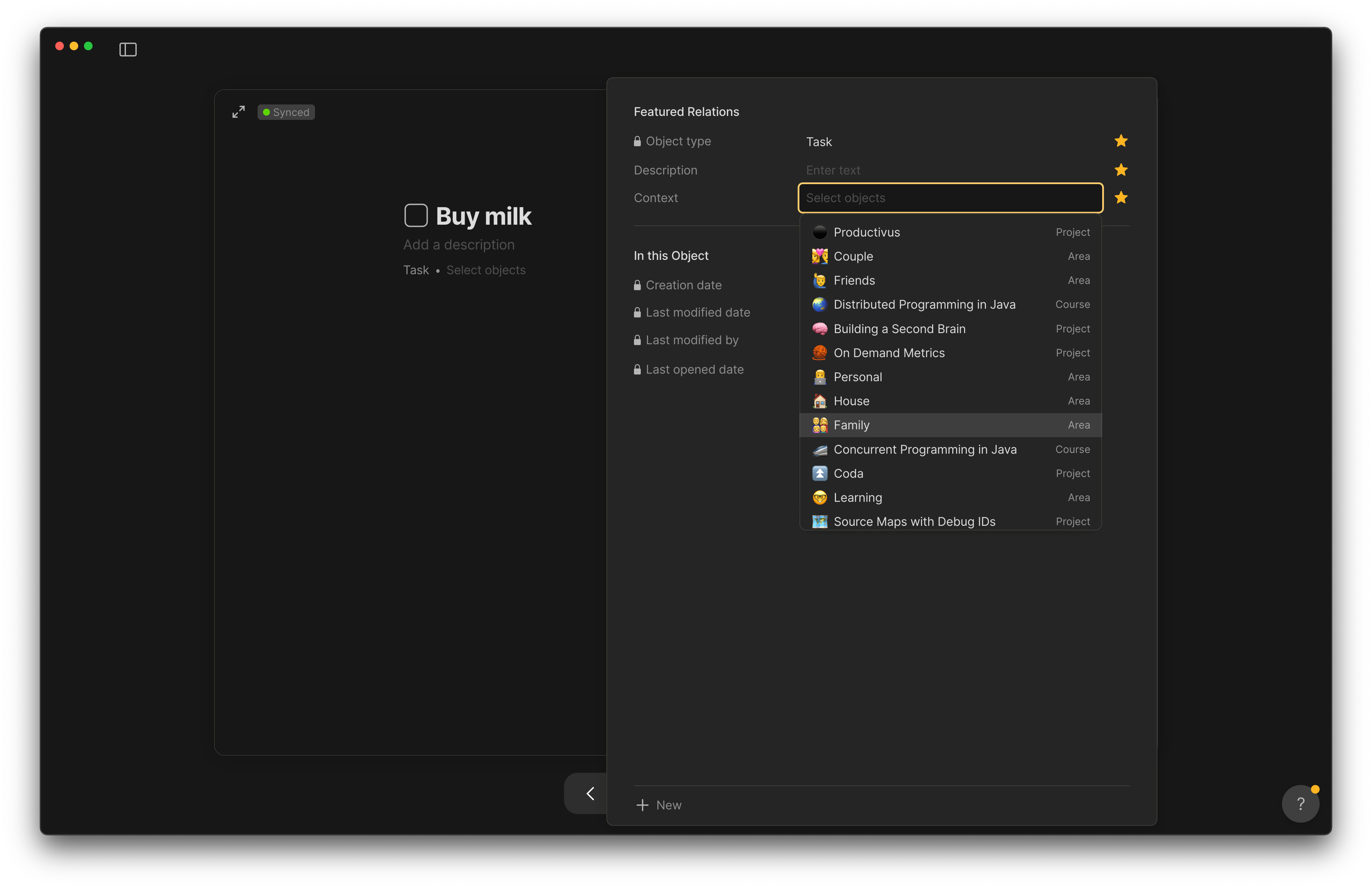 AnyType - Organize Your Knowledge with Areas and Projects
