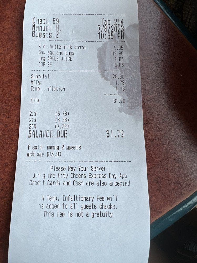 Temporary Inflation Fees and Greedflation by Bryan Caplan