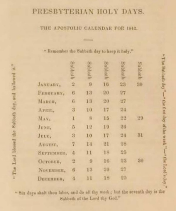 The Presbyterian Church Calendar by Philip Ryan