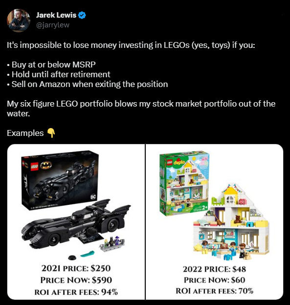 The Best Investment on Earth LEGOs by Jarek Lewis