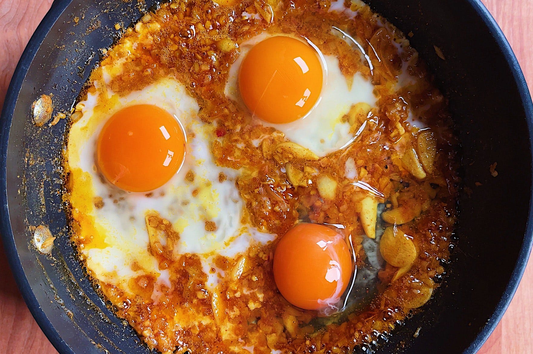 IndianInspired Masala Fried Eggs SCRAPS