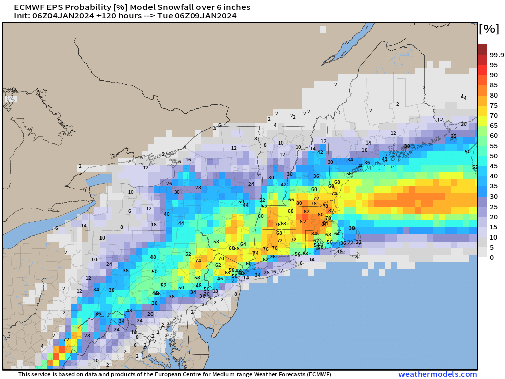 January 4, 2024 East Coast Storm by Weather and Climate