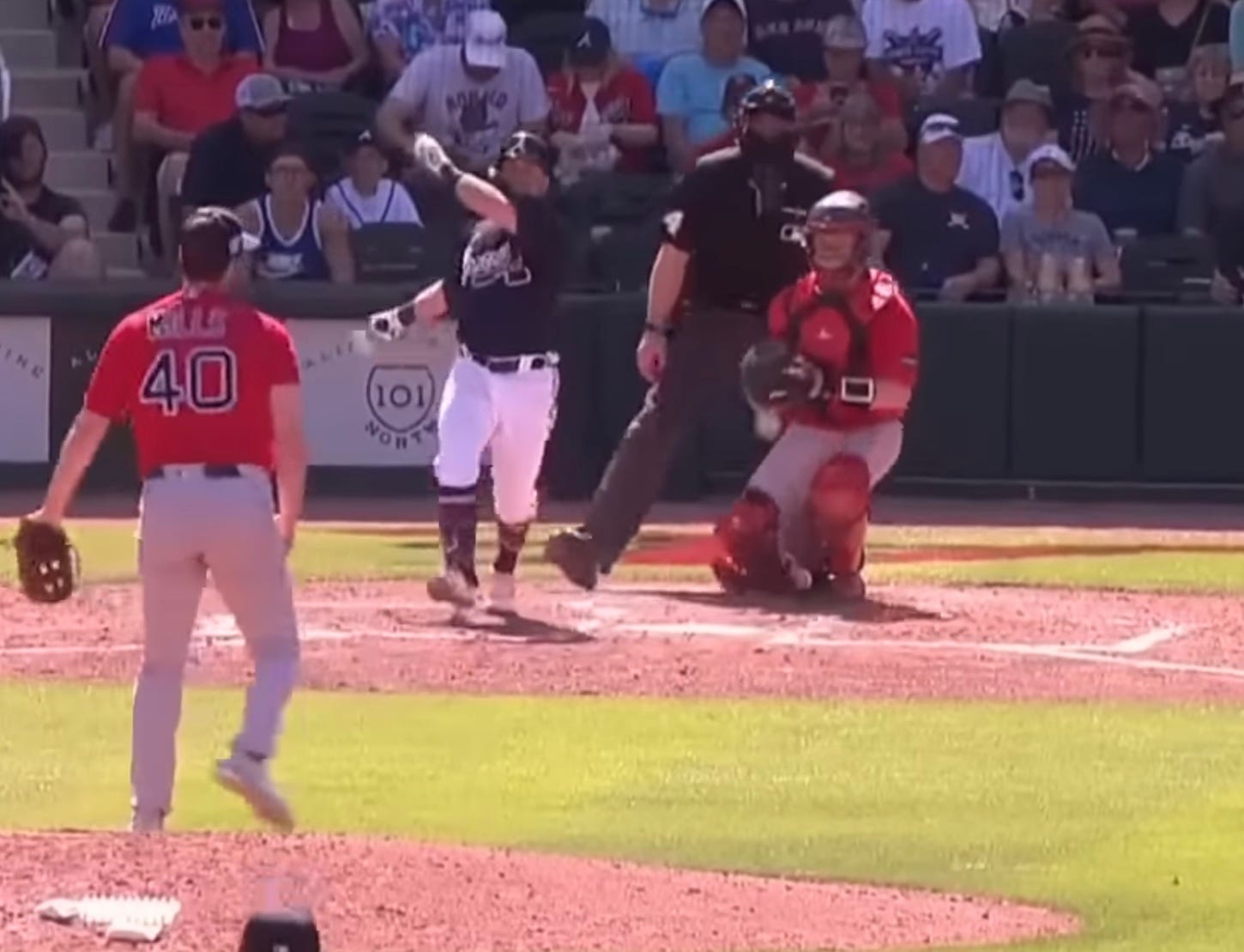 Red Sox fans got their first look at Wyatt Mills on Saturday, struck