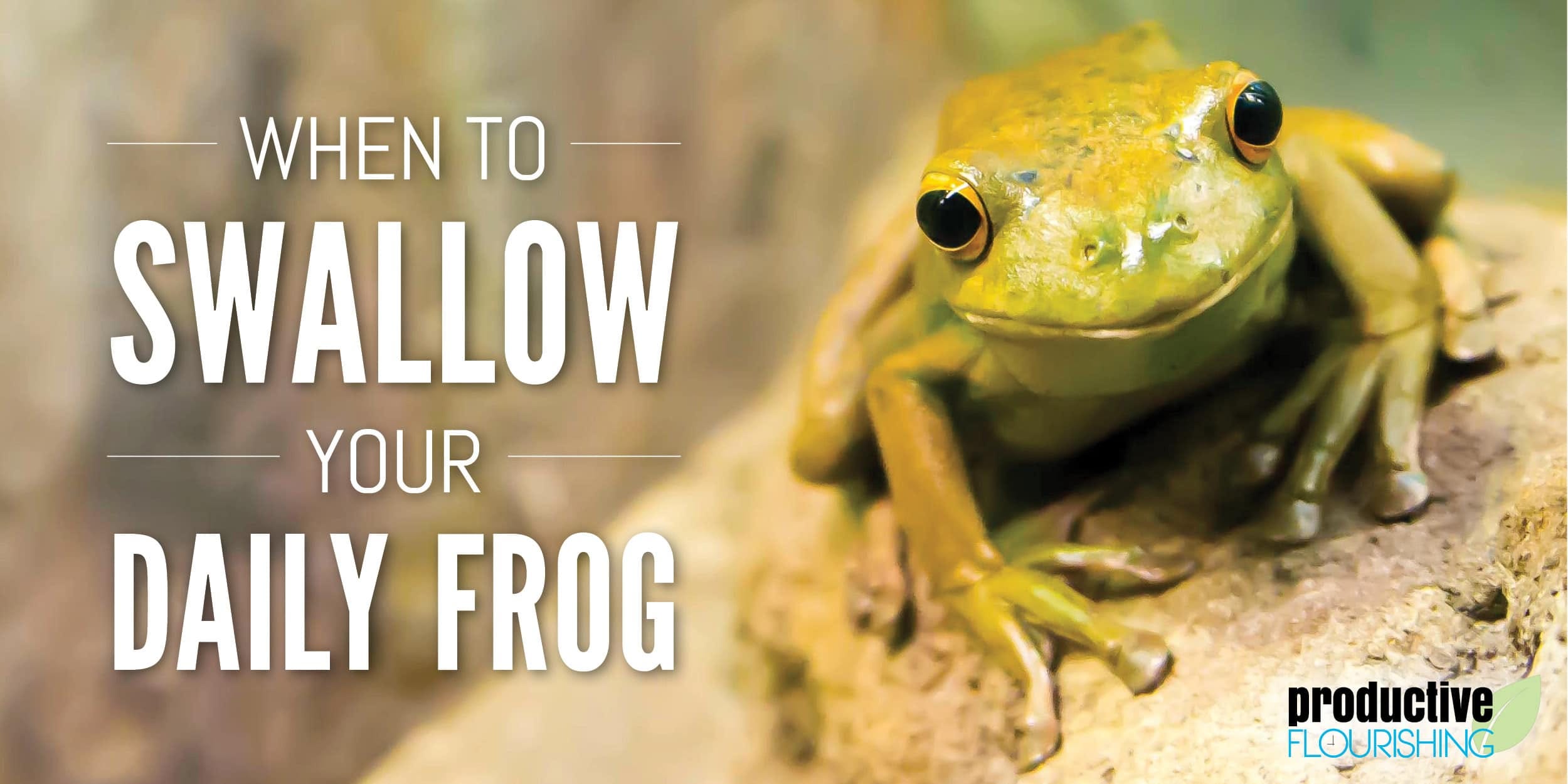 When to Swallow Your Daily Frog by Charlie Gilkey