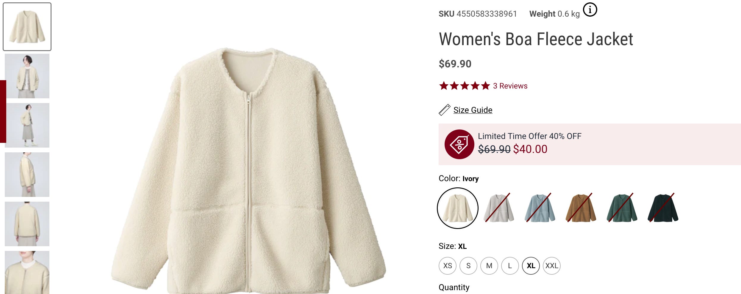 Fleece jacket size 24 on sale