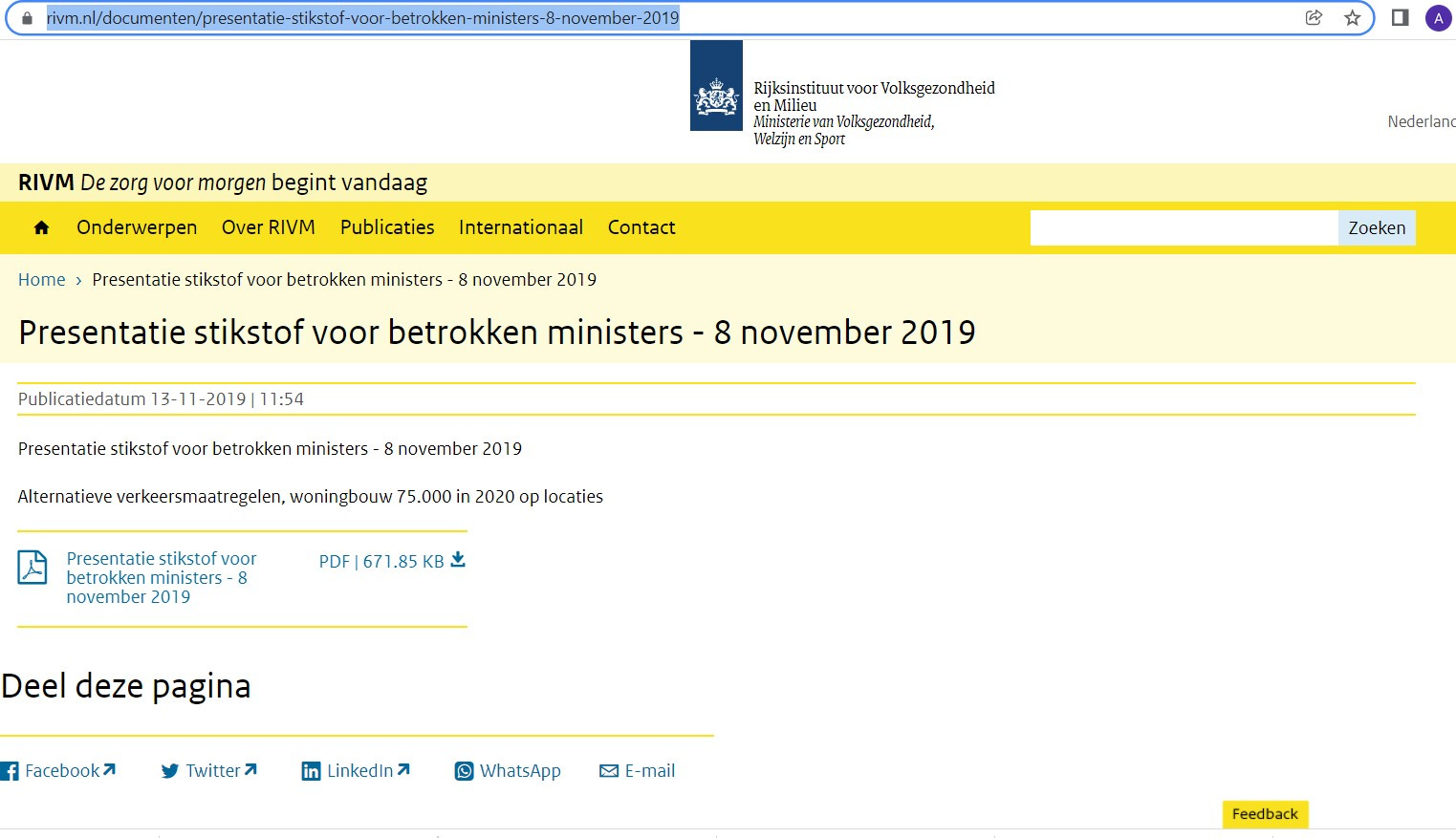 RIVM in 2019: Nederland gaat geen miljoen huizen bouwen, doe even normaal