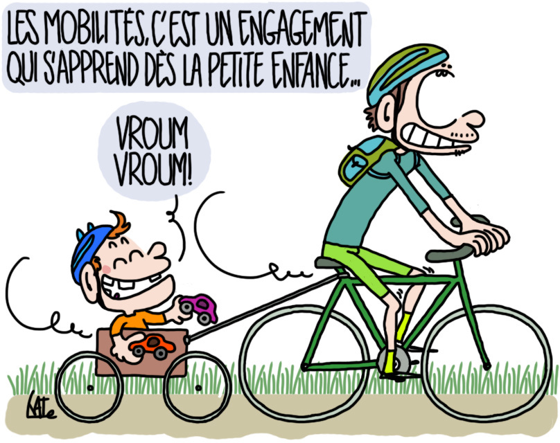 Dessin online cycliste humour