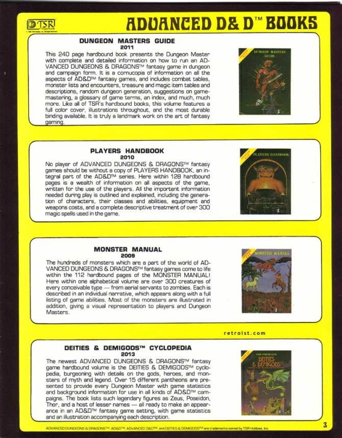 1980 TSR Catalog The Retroist