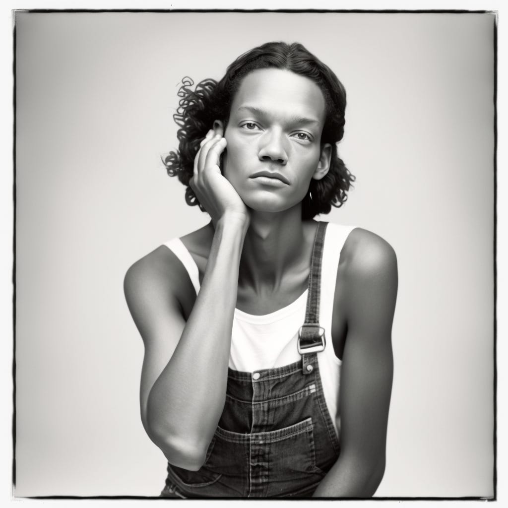 Using #AI to reproduce Richard Avedon's style