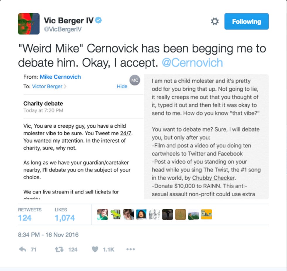 Rape Apologist Mike Cernovich Is Trying To Pizzagate A Comedian For