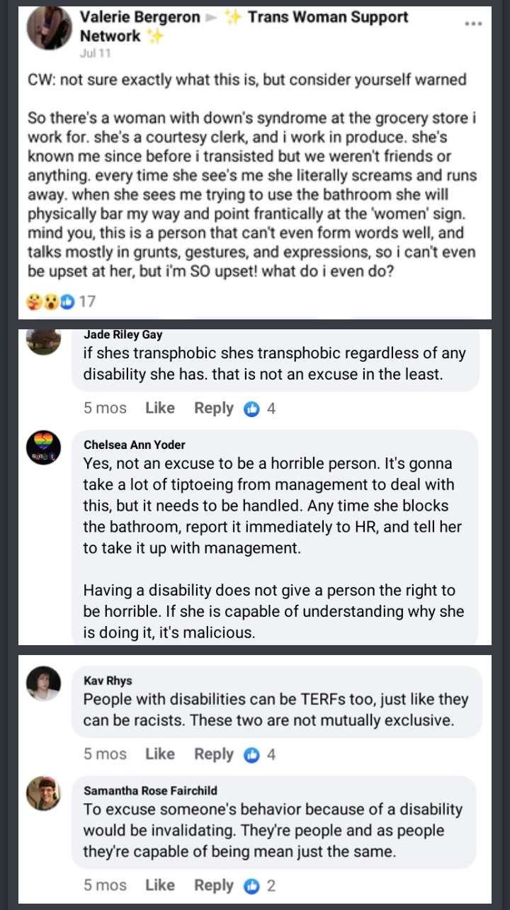 Upsetting story from Glinner re. misgendering by a disabled woman | Mumsnet