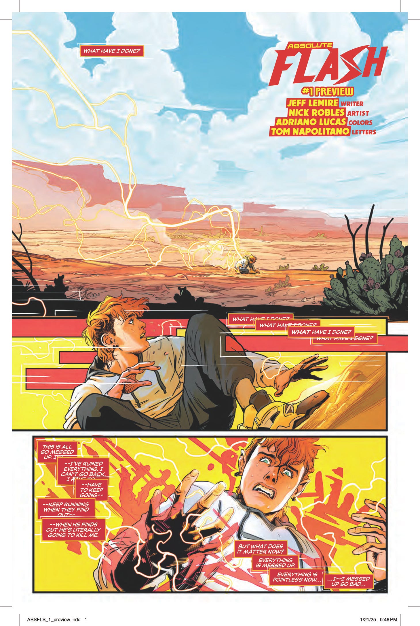 ABSOLUTE FLASH #1 PREVIEW - by Jeff Lemire
