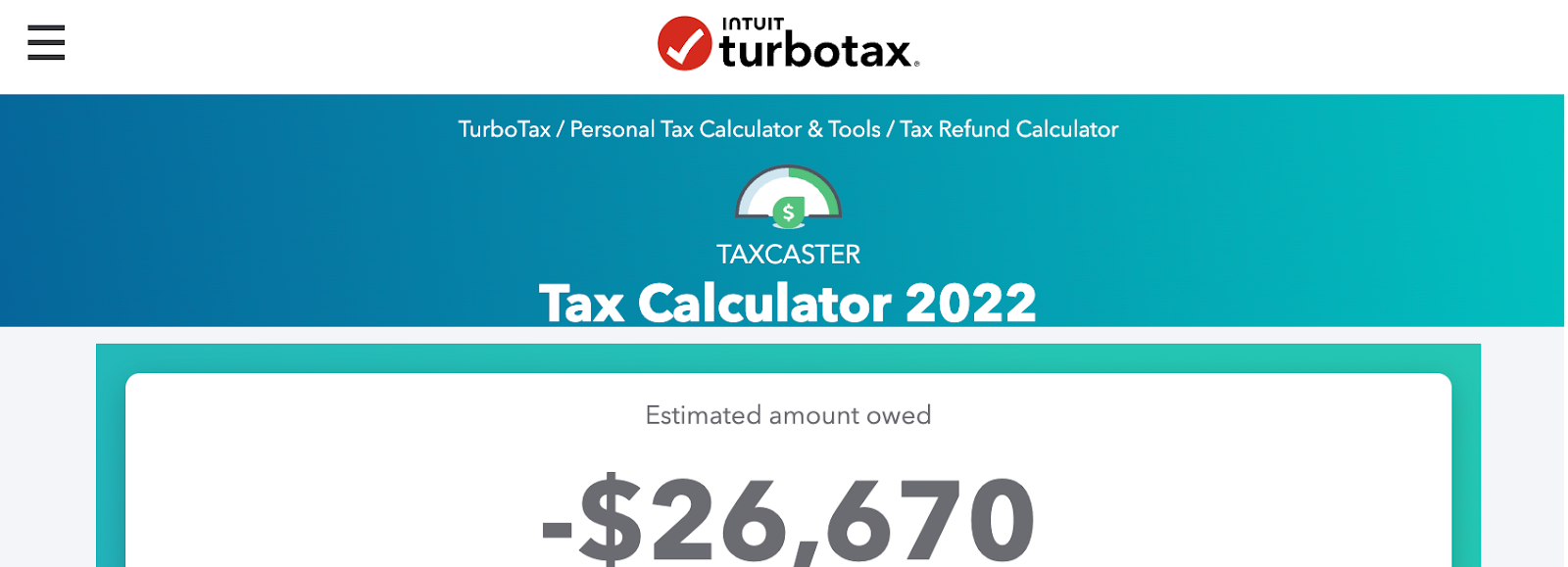 Turbotax calculator on sale